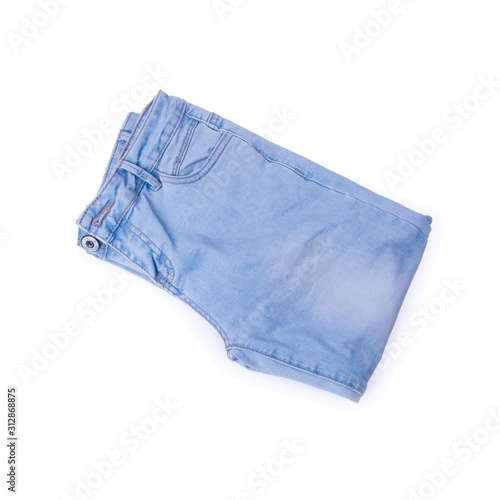 jean or blue jeans with concept on white background new.