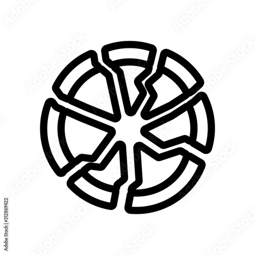 Historic plate icon vector. A thin line sign. Isolated contour symbol illustration