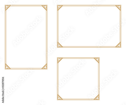 Decorative frame.A frame that gave a change in size to the same design.Good frame for a4 size paper.Certificate frame.