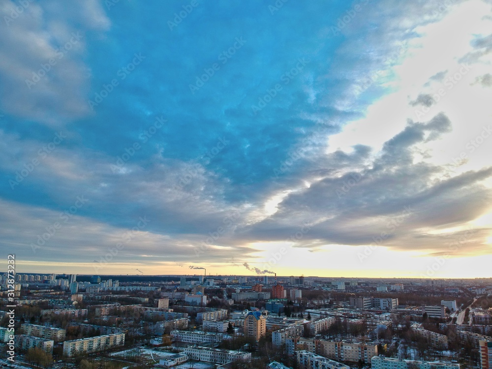  Aerial view of Minsk, Belarus