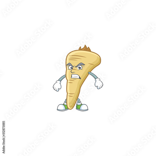 Picture of parsnip cartoon character with angry face