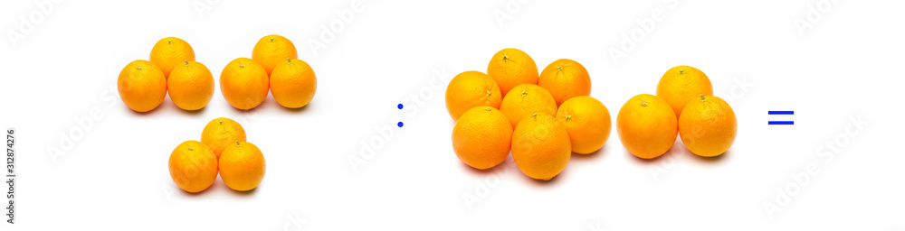 division simple entre naranjas, c;alculo matematico sencillo division simple entre naranjas, c;alculo matematico sencillo