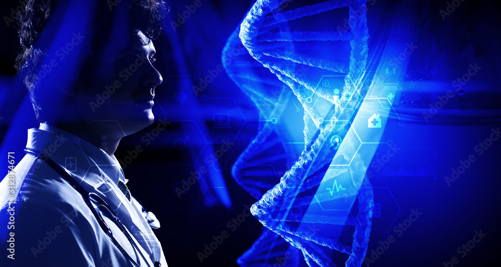 Obraz premium Innovative technologies in science and medicine. Mixed media