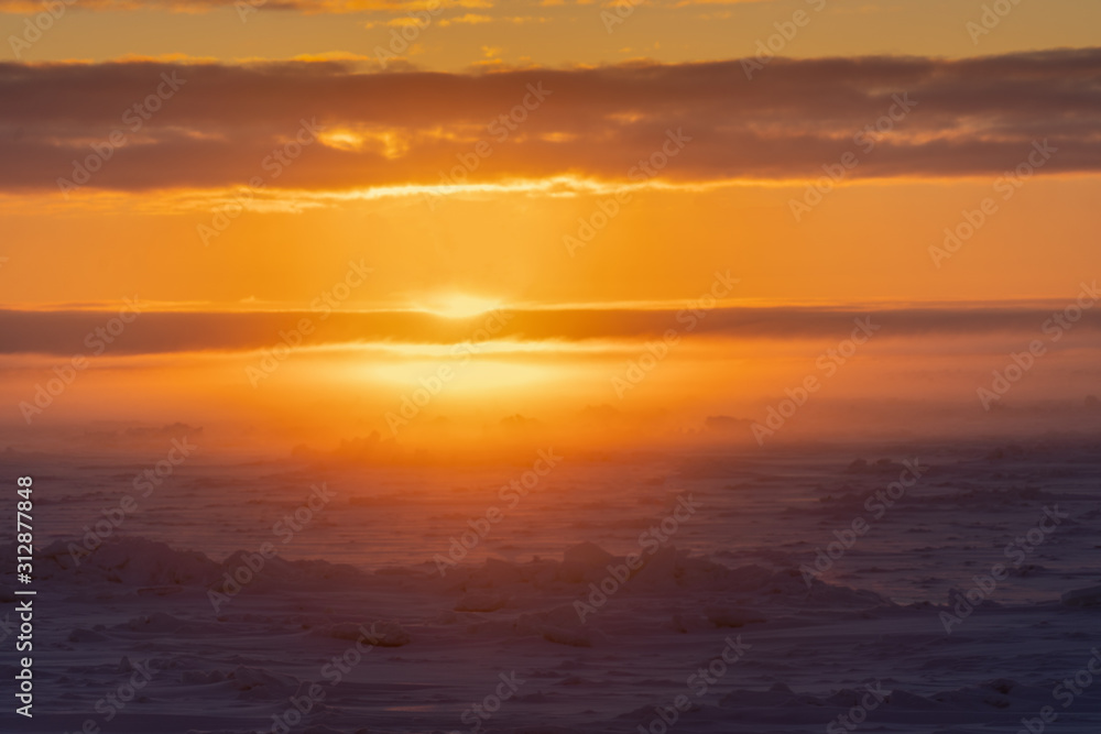 Sun Rise over the Bering Sea