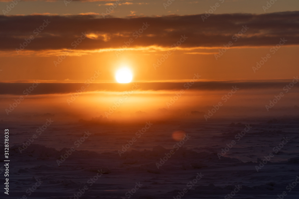 Fototapeta premium Sun Rise over the Bering Sea