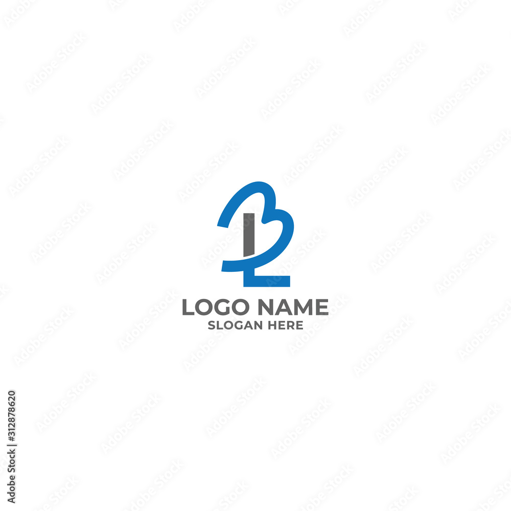 BL letter logo design template full vector BL letter logo design template full vector