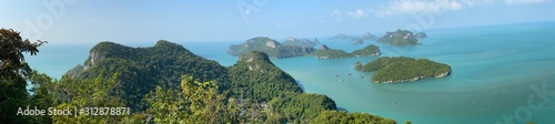 Beautiful view on Ang Thong National Marine Park in Thailand during sunny summer day