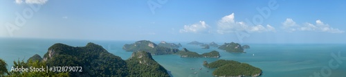 Beautiful view on Ang Thong National Marine Park in Thailand during sunny summer day
