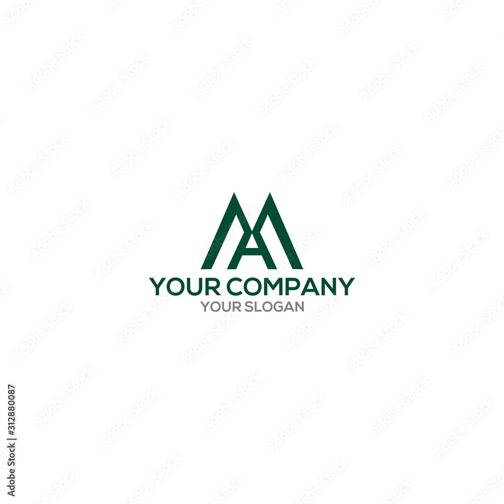 Green MA Logo Design Vector Green MA Logo Design Vector