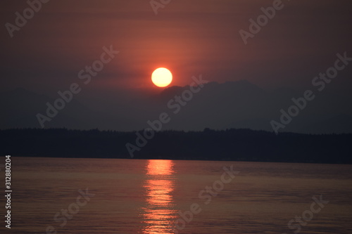 sunset over the sea