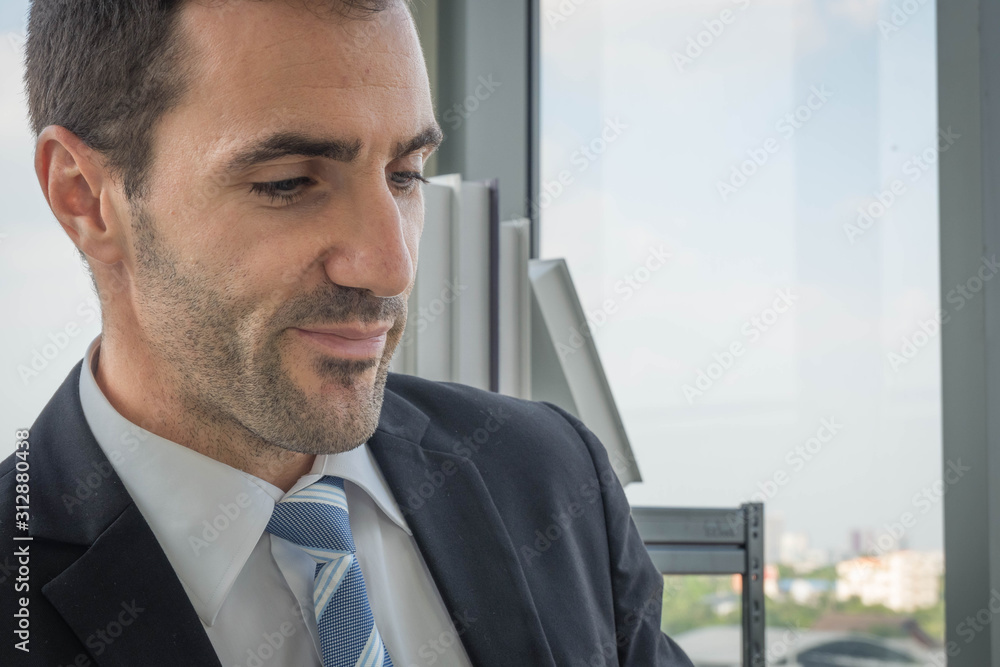 Business man is thinking of something Business man is thinking of something