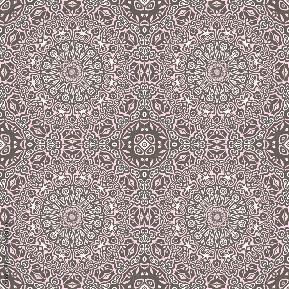 Ornamental Pattern In Soft Pastel Colors