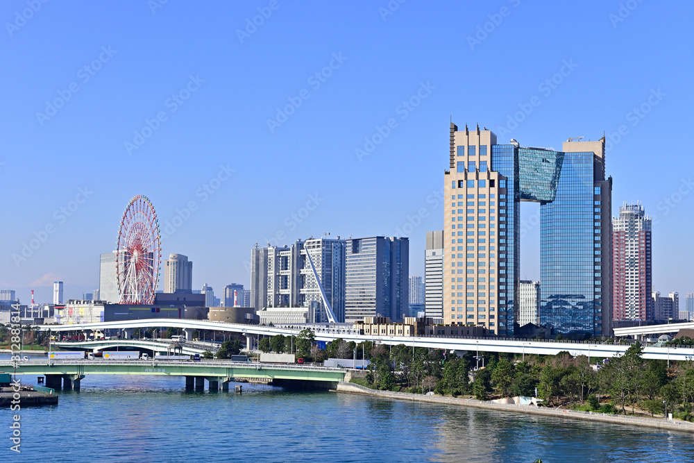 Naklejka premium 東京 お台場の街並