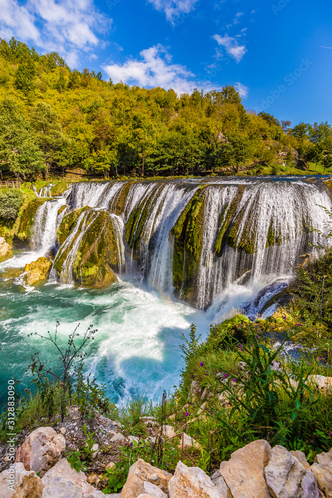 Obraz premium Strbacki Buk Waterfall - Croatia And Bosnia Border