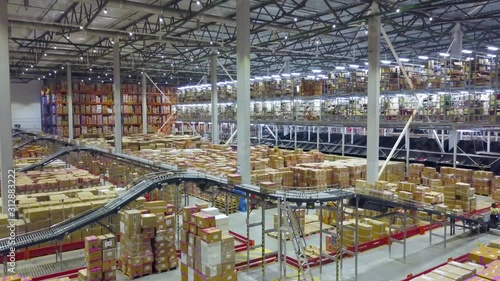 Modern technologies of storage and sorting in large warehouse