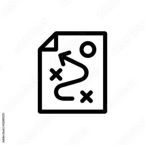 strategy to bypass the icon vector's priats. A thin line sign. Isolated contour symbol illustration