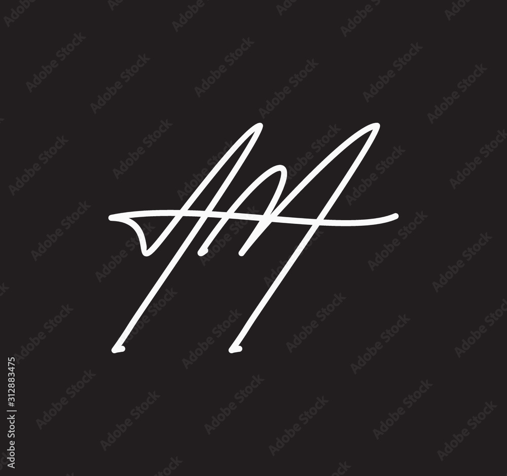Couple Capital Letters Signature Style Cursive Calligraphy Couple Capital Letters Signature Style Cursive Calligraphy