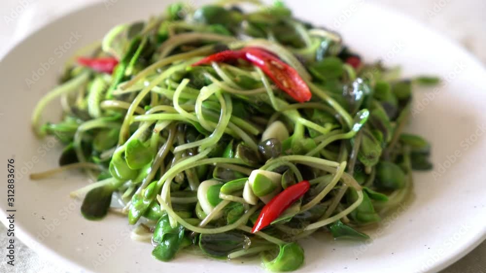 Fried Sunflower Sprout with Oyster Sauce Fried Sunflower Sprout with Oyster Sauce