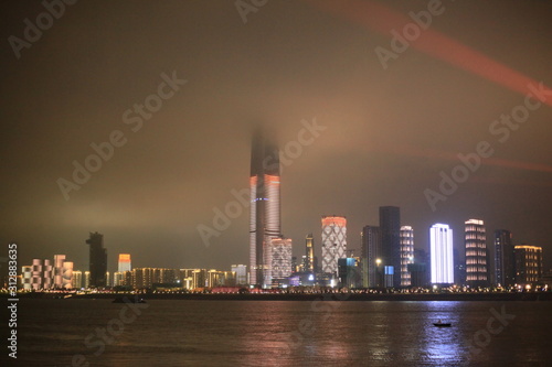 Wallpaper Mural Wuhan skyline at night Torontodigital.ca
