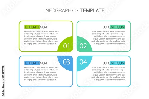 Presentation business infographic template with 4 options. Vector illustration.