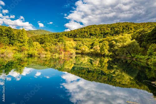 Reflection In Una River- Croatia And Bosnia Border