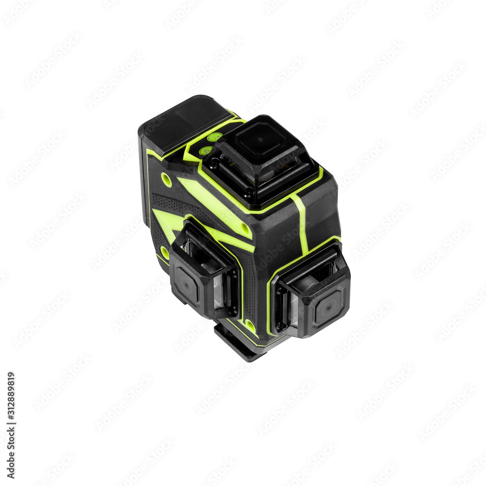 4D laser level isolated on white background 4D laser level isolated on white background