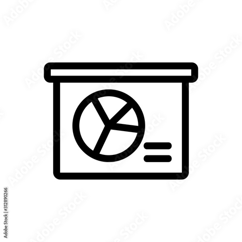 office air conditioner icon vector. A thin line sign. Isolated contour symbol illustration