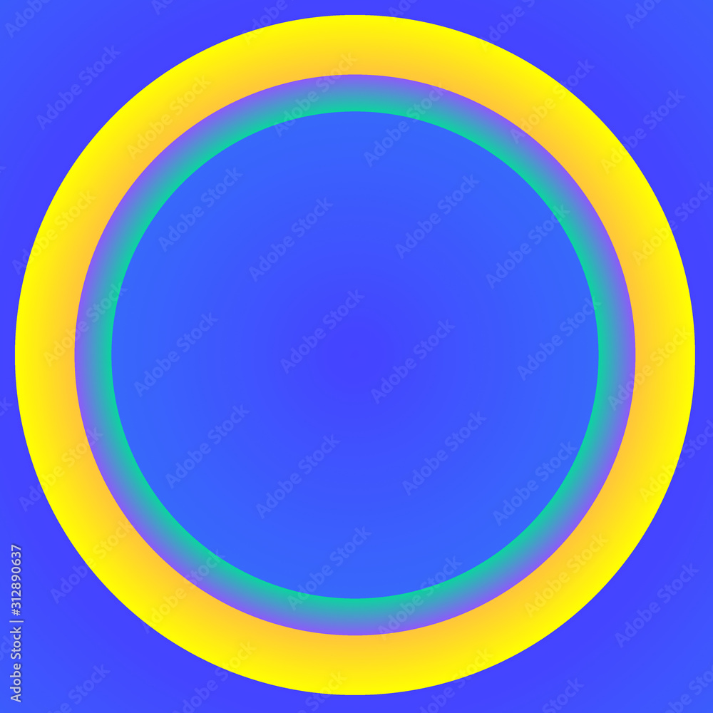 Stacked circle, yellow with pink color gradient on blue background, Design for web, mobile applications, covers, card, infographic, banners, social media and copy write