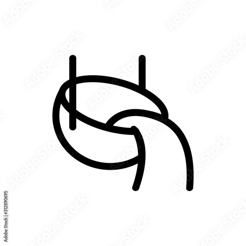 molten metal icon vector. A thin line sign. Isolated contour symbol illustration