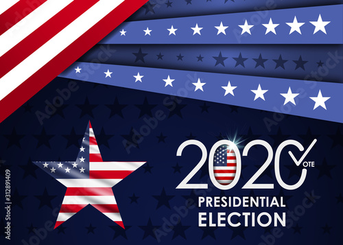2020 Presidential Election. 2020 United States of America Presidential Election. Vote America Presidential Election Vector Design.