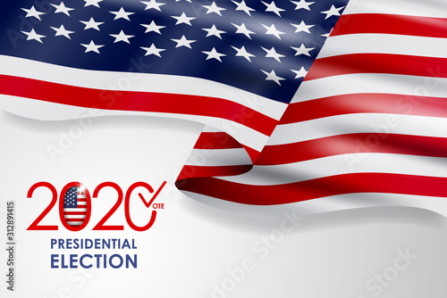 2020 Presidential Election. 2020 United States of America Presidential Election. Vote America Presidential Election Vector Design.