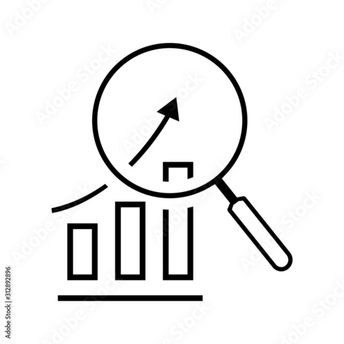 Data analysis vector icon. analytics illustration sign. statistic symbol.