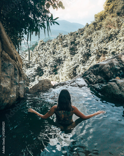 young woman at the Jungle in koh samui thailand