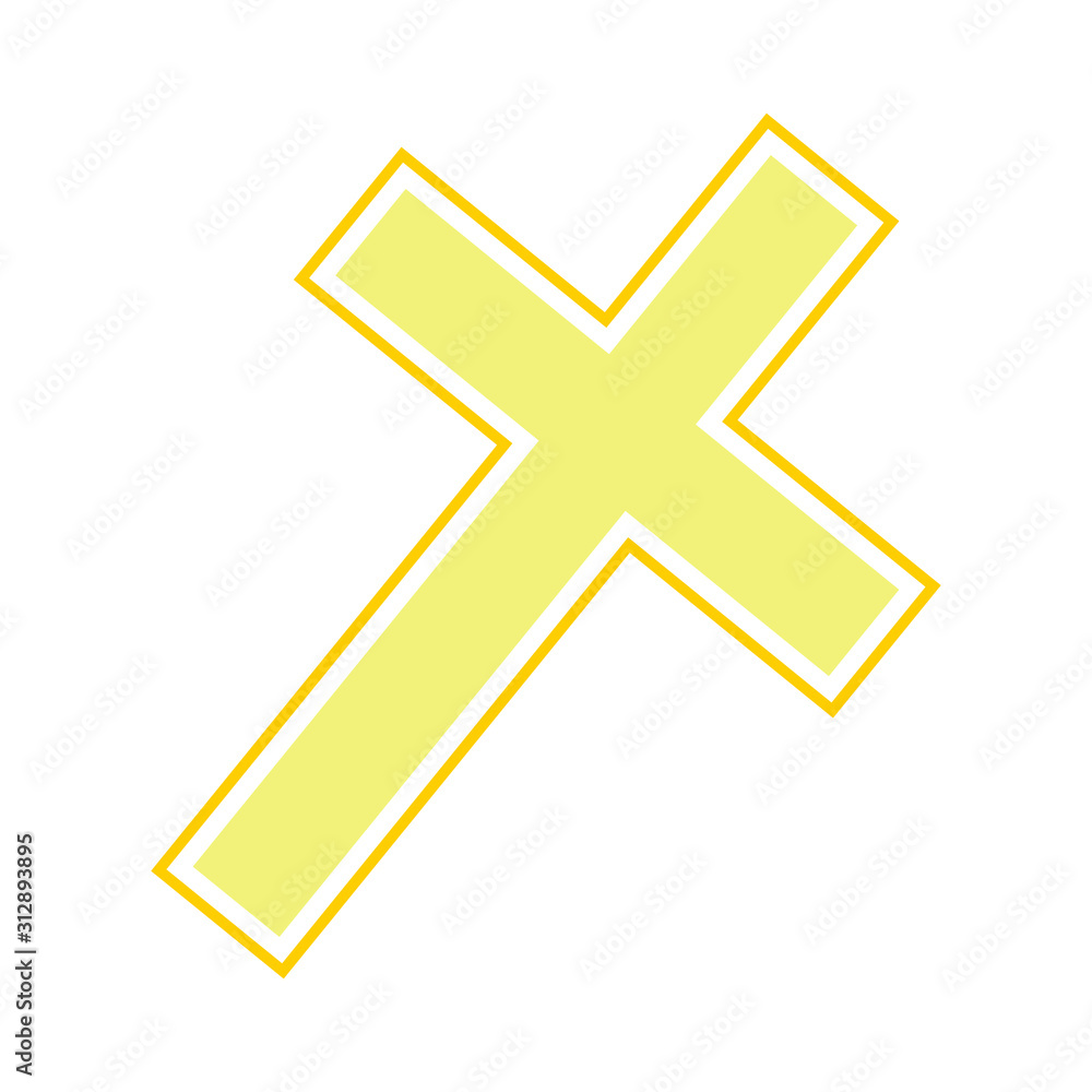Religion cross icon vector in simple design Religion cross icon vector in simple design
