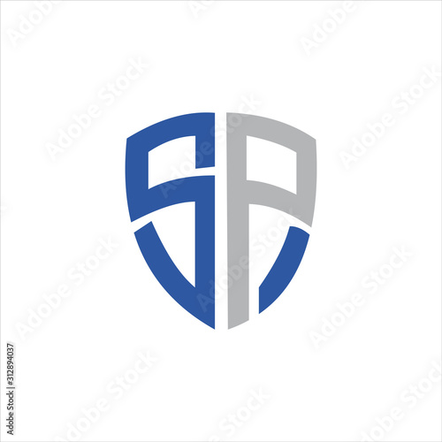 initial letter sp or ps logo vector designs