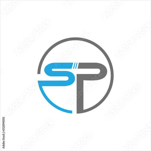 initial letter sp or ps logo vector designs