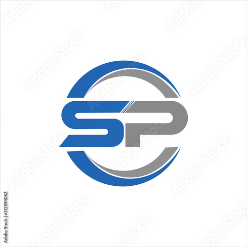 initial letter sp or ps logo vector designs photo