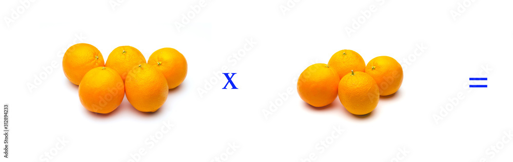 Sencillos problemas matemáticos de multiplicar con naranjas Sencillos problemas matemáticos de multiplicar con naranjas