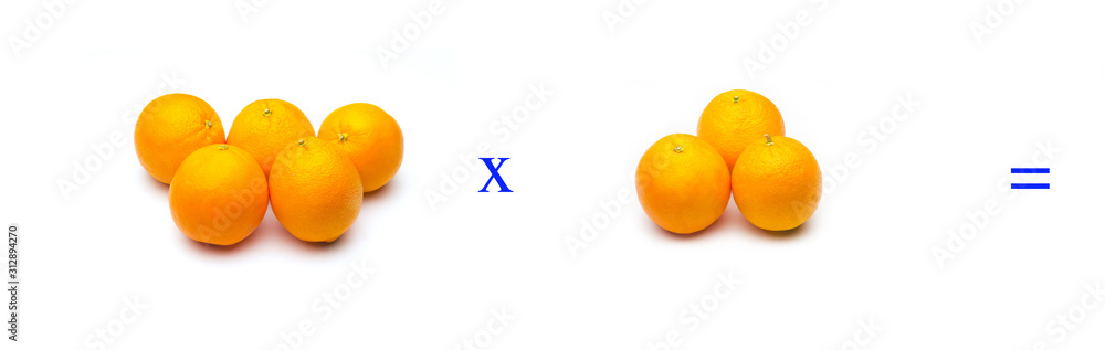 Sencillos problemas matemáticos de multiplicar con naranjas Sencillos problemas matemáticos de multiplicar con naranjas