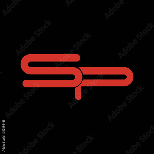 Initial letter sp or ps logo vector design templates