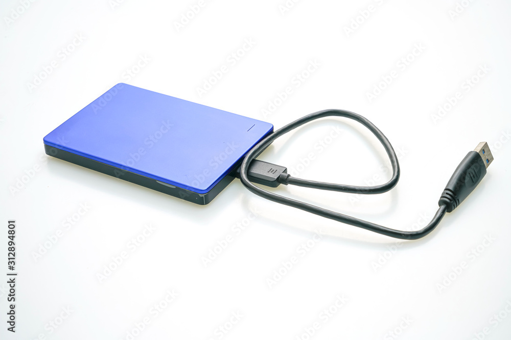 external hard disk on white background external hard disk on white background