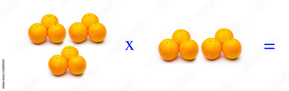Sencillos problemas matemáticos de multiplicar con naranjas Sencillos problemas matemáticos de multiplicar con naranjas