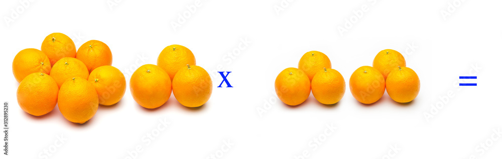 Sencillos problemas matemáticos de multiplicar con naranjas Sencillos problemas matemáticos de multiplicar con naranjas