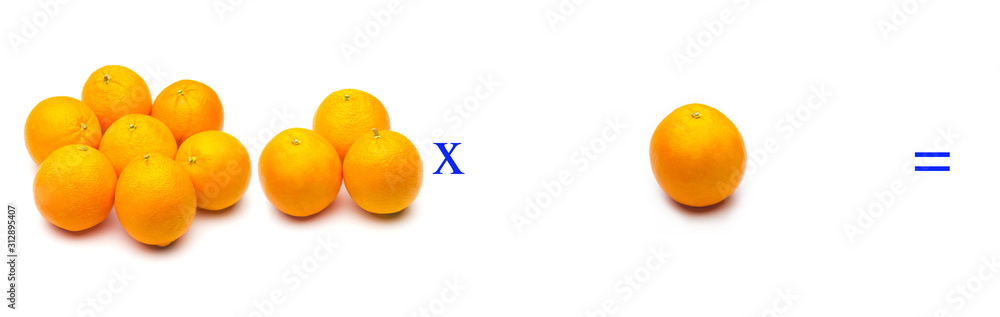 Sencillos problemas matemáticos de multiplicar con naranjas Sencillos problemas matemáticos de multiplicar con naranjas