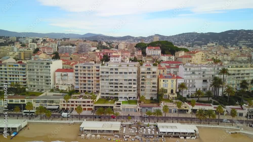 Panoramic aerial view beautiful architecture and houses in Cannes France Panoramic aerial view beautiful architecture and houses in Cannes France