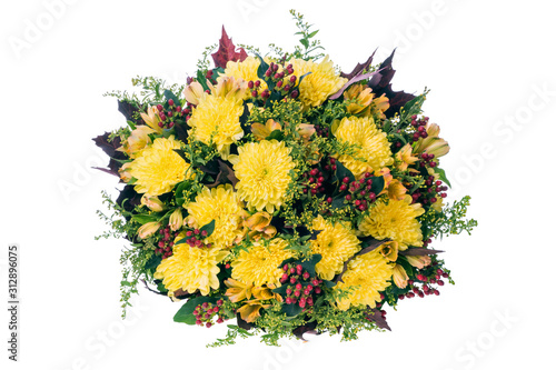 bouquet of flowers isolated on white