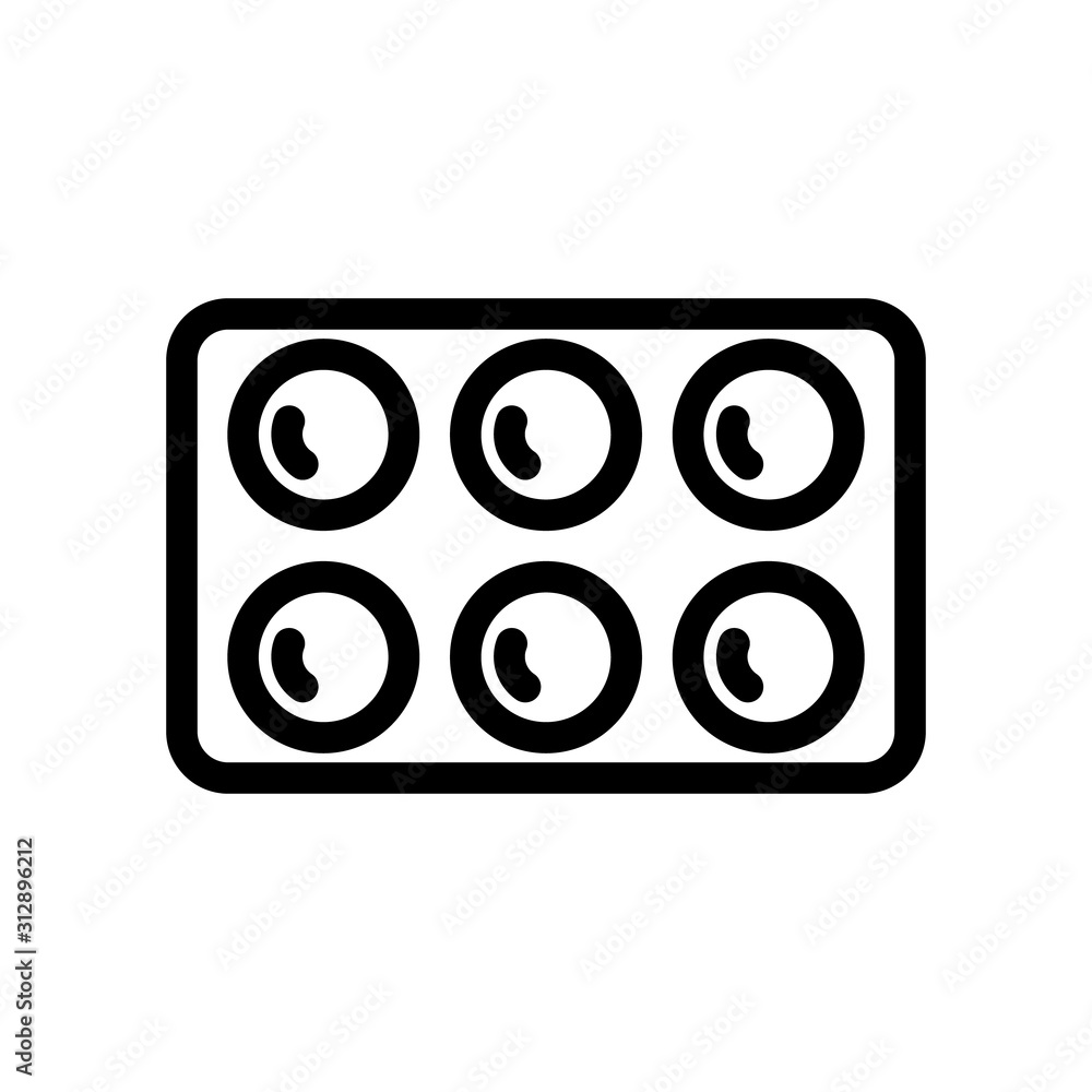 birth control pills icon vector. A thin line sign. Isolated contour symbol illustration birth control pills icon vector. A thin line sign. Isolated contour symbol illustration
