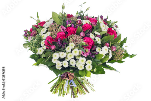 bouquet of flowers isolated on white