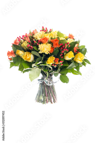 bouquet of flowers isolated on white
