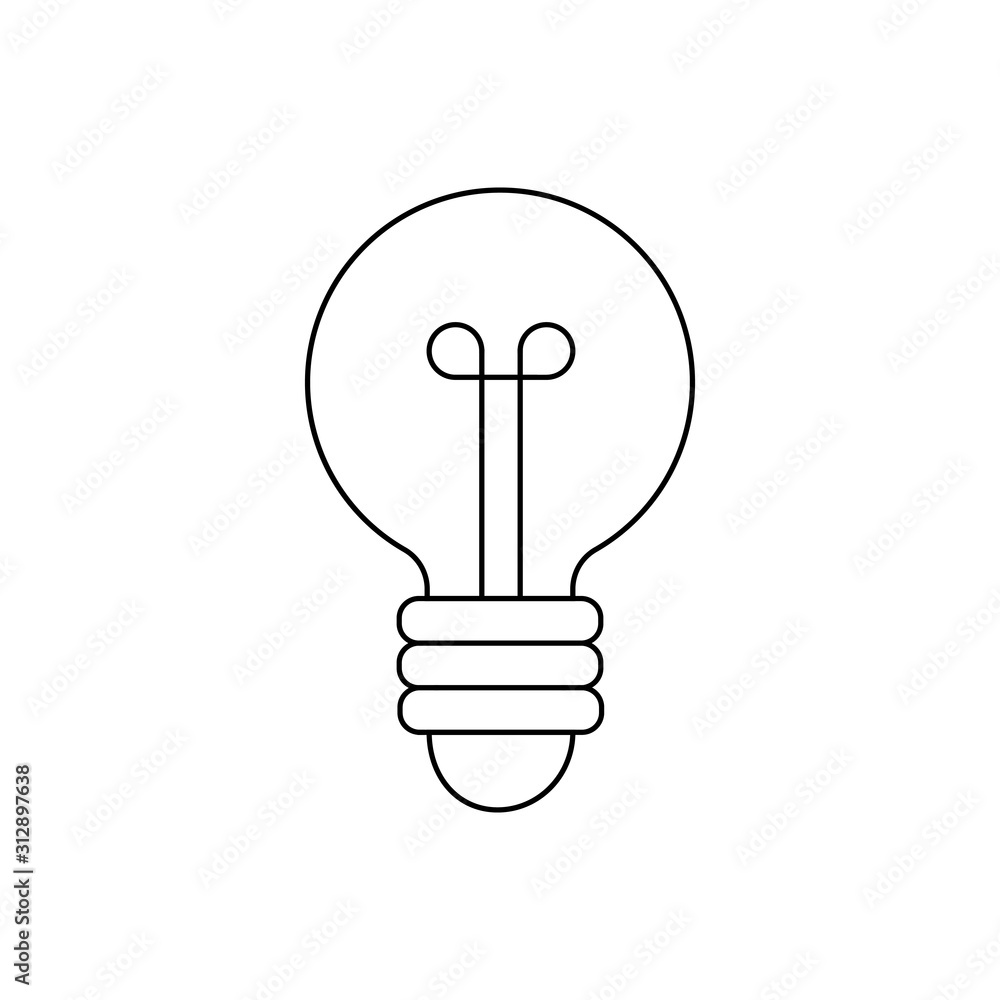 Light bulb outline icon. Symbol, logo illustration for mobile concept and web design. Light bulb outline icon. Symbol, logo illustration for mobile concept and web design.